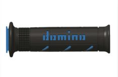 Manopole racing DOMINO super soft 126mm nero/blu